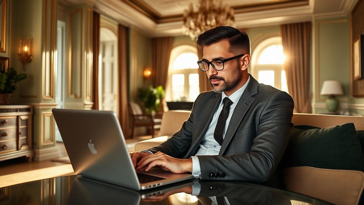 Corretora de imóveis de alto padrão prospectando clientes pelo LinkedIn