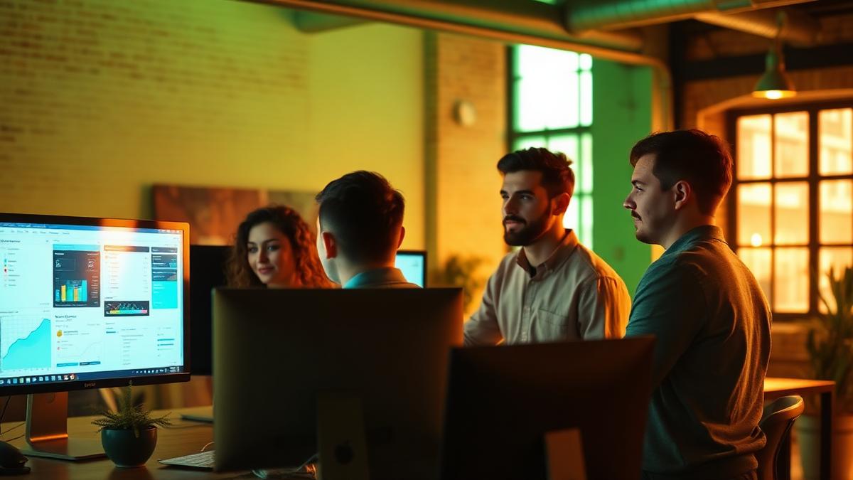Time de SDR de empresa de tecnologia SaaS trabalhando em cadência de prospecção